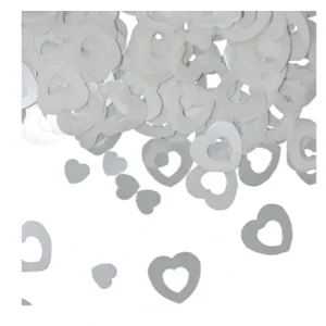 Tafeldecoratie - Confetti - Hartjes - Wit - 14 Gram