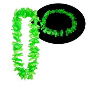 Neon groene Hawaii kransen 12 stuks - Neon Hawaii halskettingen