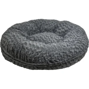 Jack and Vanilla puff COAL hondenkussen 70cm ronde hondenmand, Grijze mand voor uw hond of kat