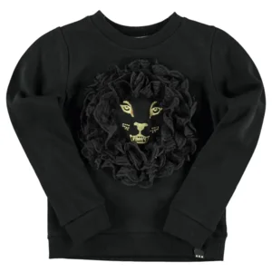 girls sweater Milla Leeuw Goud met kant