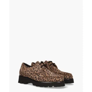 Sioux Meredira Bruin/Zwart Dames Veterschoenen