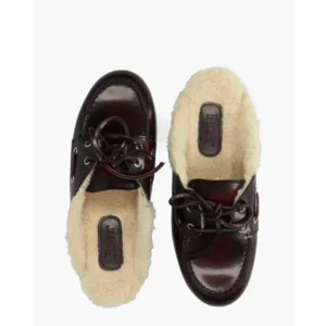 Posa Boat Loafer Mule Bordeaux Damesslippers