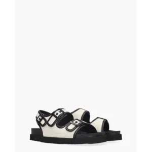 Scholl Juliette Zwart/Wit Damesslippers