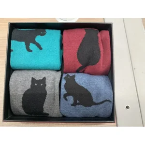 Punto Blanco Heren kousen: 4 pack, Poezen ( PUN.46 )