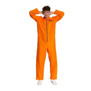 Kostuum - Gevangene - Oranje - Jumpsuit - M