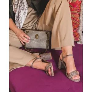Kurt Geiger Kensington Langley Heel Goud Damessandalen