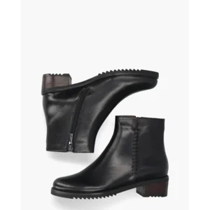Everybody 11653 Donkerbruin/Zwart Dames Enkelboots