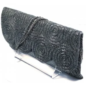 CHEEMO Oscar Isadora handgemaakte clutch ANTRACIET