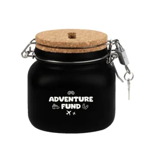 Spaarpot - Adventure - Glas - 10,5x11x12,5cm