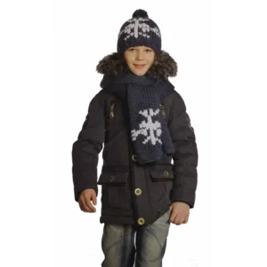 set muts en sjaal snowflake blue