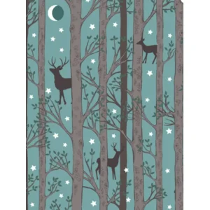 Lewis & Irene - Nighttime in Bluebell Wood - Forest Deer Blue - Glow in the Dark