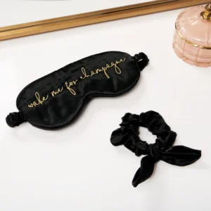 Slaapmasker & Scrunchie - Wake Me For Champagne