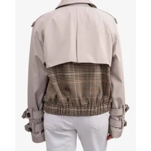 Aquila Beige Ruit Dames Bomerjack