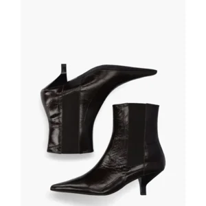 Ras 8239 Bruine Croco Dames Enkellaarsjes