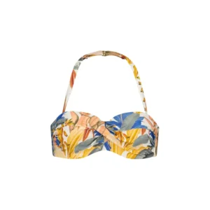 Cyell TropCatch strapless bikini in multicolore print