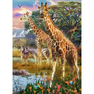 Puzzel - Kleurrijke savanne - 150st. XXL