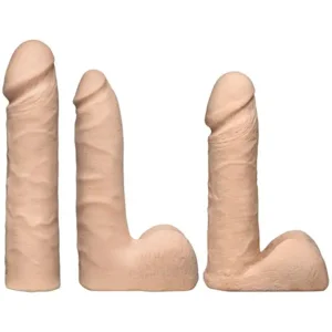 Doc Johnson Vac-U-Lock Dual Density Ultraskyn Voorbind Dildo Set