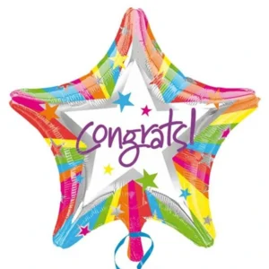 Folieballon - Congrats - Ster - 45cm - Zonder vulling