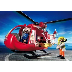 Playmobil - Reddingshelikopter met boot - 4428