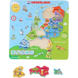 Puzzel - Nederland - Hout - 30,5x31cm