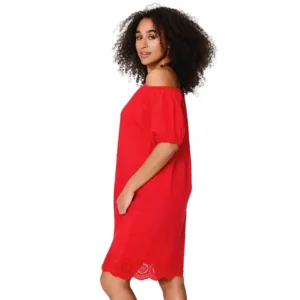 Lingadore Cotton strandjurk in rood