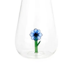Balvi Waterfles Karaf Anemoon Blauw 1L Glas