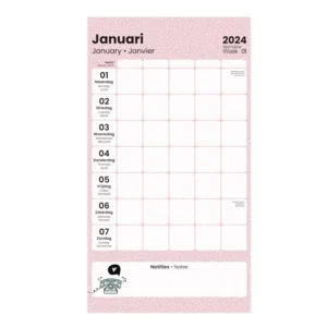 Kalender - 2024 - Funny side up - Familieplanner