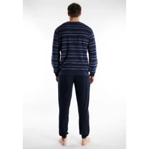 Gotzburg Heren Pyjama: Blauw, Badstof ( GOT.76 )