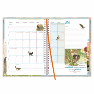 Agenda - Blue - Franciens katten - Spiraal - 2027 - 17x23cm