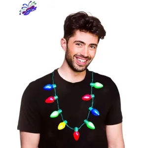 Kerstboom lichtjes halsketting  - 9 LEDS