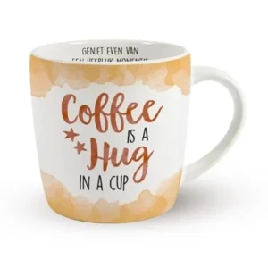 Mok - Coffee is a hug in a cup - Met binnentekst