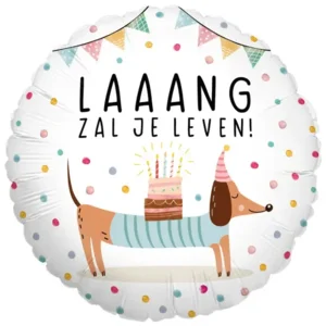 Folieballon - Laaang zal je leven! - 46cm - Zonder vulling