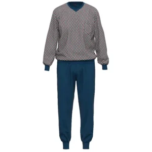 Ammann heren pyjama: Bordeau, Tot 6XL ( AMM.549 )