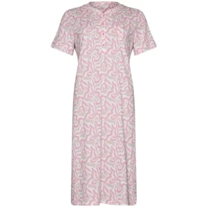 Pastunette Dames nachthemd: Pink, Korte mouw, 115cm, tot maat 58 ( PAS.103 )