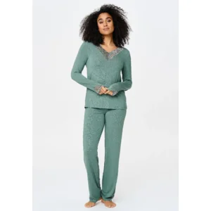 Lingadore Soft & Comfy pyjama in kakigroen