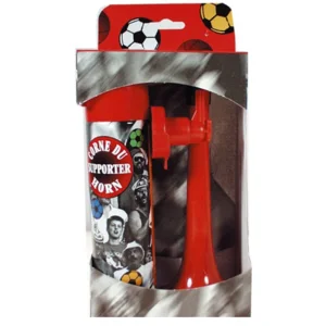 Supporter hoorn met gas bus - Toeter met vulling  70 ml - 100% brandveilig