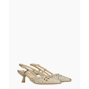 Lisa & Jo Waqi Goud Dames Slingbackpumps