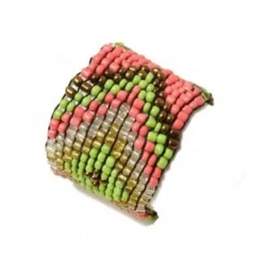 LOVE IBIZA armband colourful beads lime