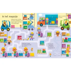 Boek - Uitwisboek - Vrachtwagens en graafmachines - 3+