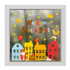 Raamstickers - Sinterklaas - Welkom Sint & Piet