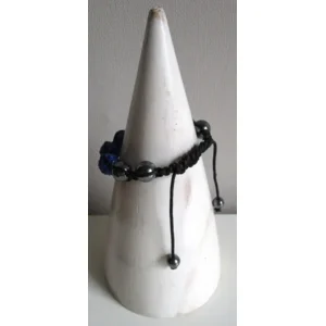 Fantasiejuweel armband Saffier/zwart