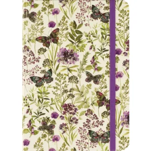 Notitieboek - Compact journal - Amethyst butterflies - 13x18cm