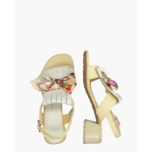 Hispanitas BHV264867 Lichtgeel/Multi Dames Slingbackpumps