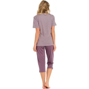 Pastunette Deluxe Dames pyjama: Dark Purple, Tencel kwaliteit ( PAS.24 )