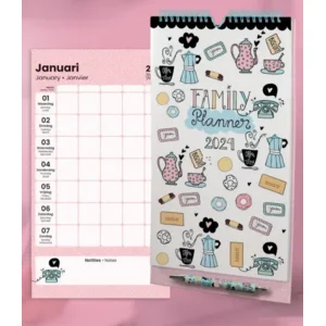 Kalender - 2024 - Funny side up - Familieplanner