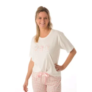 Perlina Dames Pyjama: Chayenne, Koning, Roze ( LINA.130 )