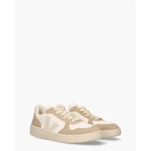 Veja V-10 Chromefree Leather Wit/Bruin/Beige Damessneakers