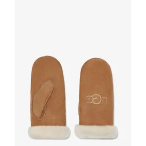 UGG Sheepskin Embroider Mitten Chestnut Dameswanten