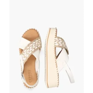 Cypres Werna Wit/Beige/Bruin Damessandalen