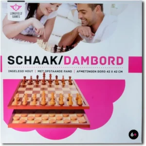 Schaak- / dambord - 42cm - In doos